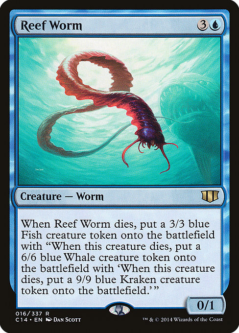 Commander 2014 - 16 - Reef Worm - Rare - U - Non-foil