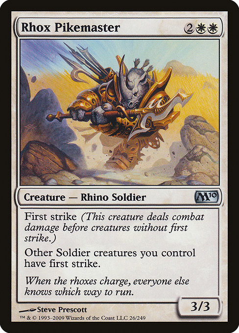 Magic 2010 - 26 - Rhox Pikemaster - Uncommon - W - Non-foil