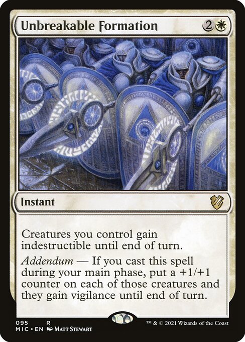 Midnight Hunt Commander - 95 - Unbreakable Formation - Rare - W - Non-foil