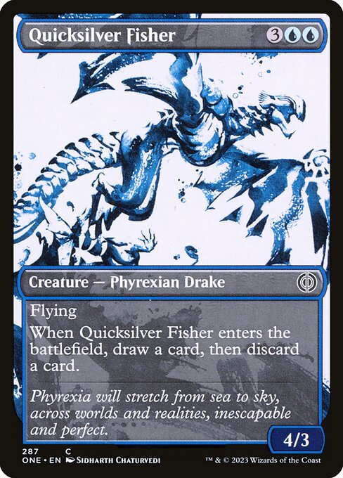 Phyrexia: All Will Be One - 287 - Quicksilver Fisher - Common - U - Non-foil