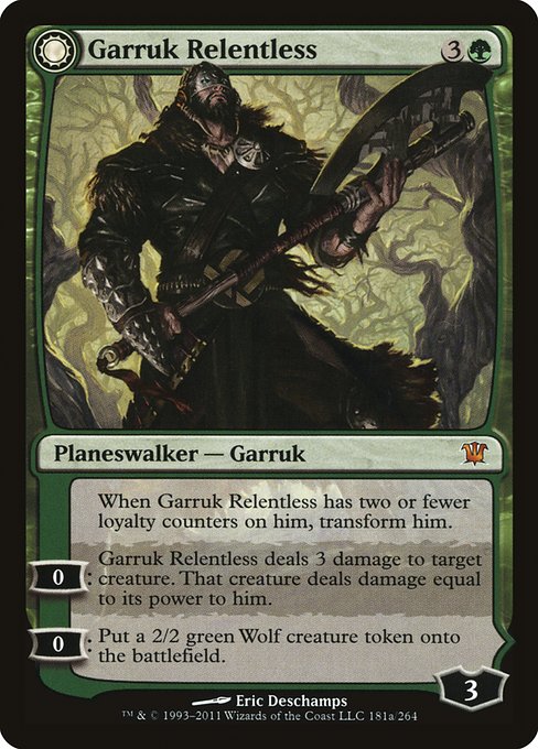 Innistrad - 181 - Garruk Relentless // Garruk, the Veil-Cursed - Mythic - C - Non-foil