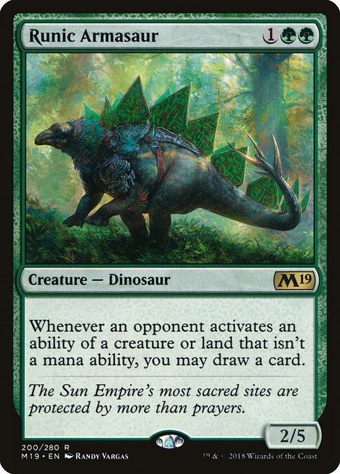 Core Set 2019 - 200 - Runic Armasaur - Rare - G - Non-foil