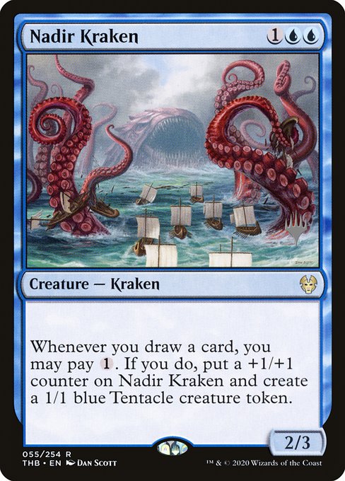 Theros Beyond Death Promos - 55p - Nadir Kraken - Rare - U - Non-foil - Promo
