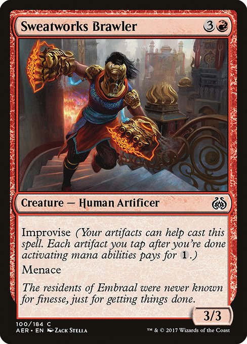 Aether Revolt - 100 - Sweatworks Brawler - Common - R - Non-foil