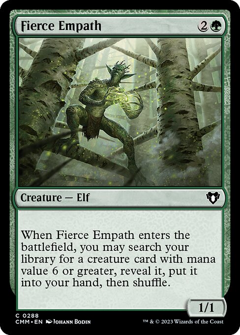 Commander Masters - 288 - Fierce Empath - Common - G - Non-foil