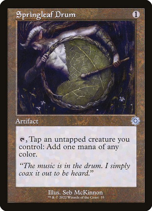 The Brothers' War Retro Artifacts - 55 - Springleaf Drum - Uncommon - C - Non-foil