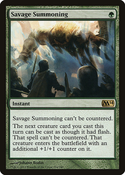 Magic 2014 - 194 - Savage Summoning - Rare - G - Non-foil