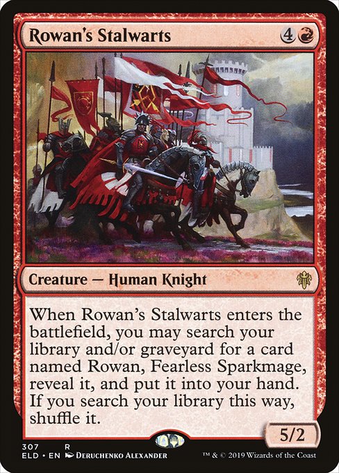 Throne of Eldraine - 307 - Rowan's Stalwarts - Rare - R - Non-foil