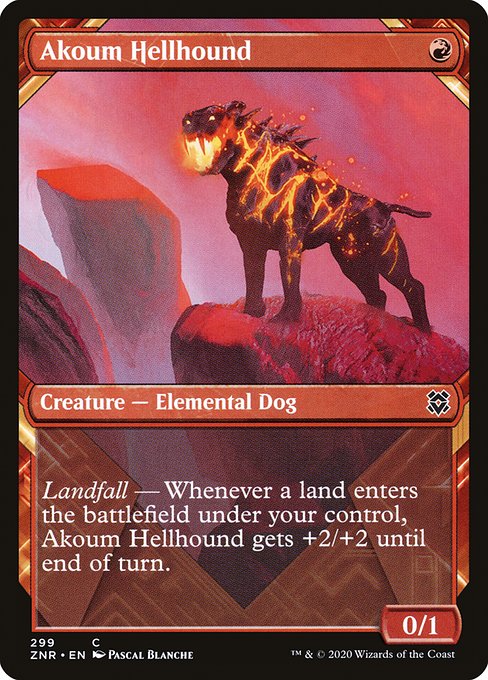 Zendikar Rising - 299 - Akoum Hellhound - Common - R - Non-foil