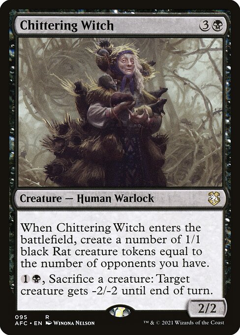 Forgotten Realms Commander - 95 - Chittering Witch - Rare - B - Non-foil