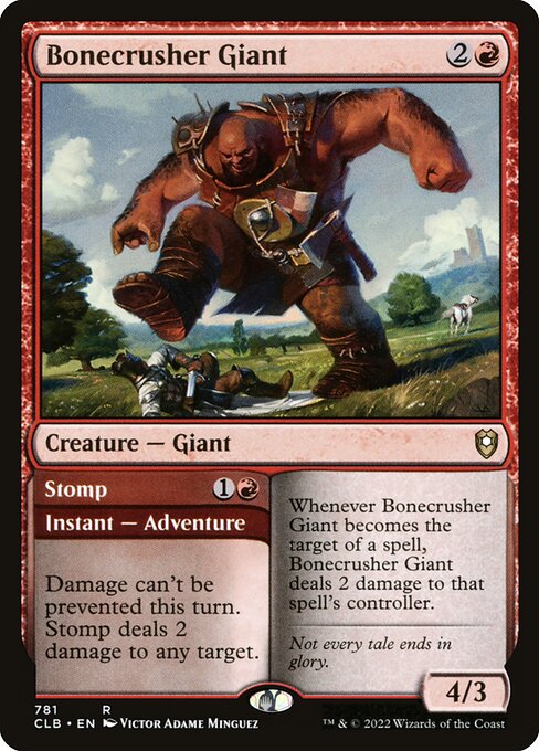Commander Legends: Battle for Baldur's Gate - 781 - Bonecrusher Giant // Stomp - Rare - R - Non-foil
