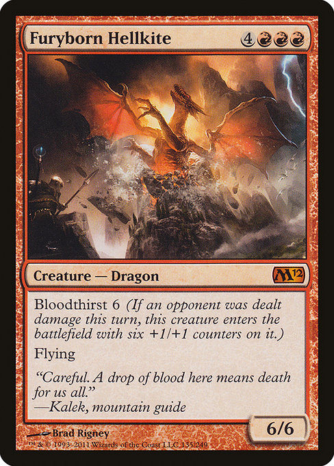 Magic 2012 - 135 - Furyborn Hellkite - Mythic - R - Non-foil