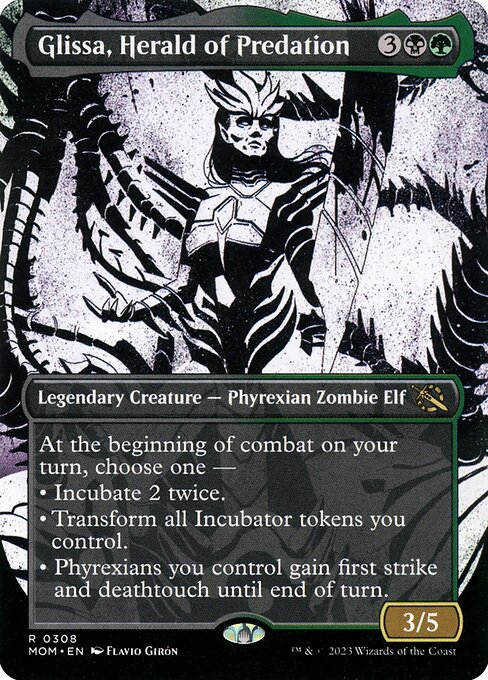 March of the Machine - 308 - Glissa, Herald of Predation - Rare - BG - Foil