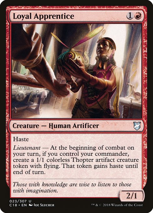 Commander 2018 - 23 - Loyal Apprentice - Uncommon - R - Non-foil