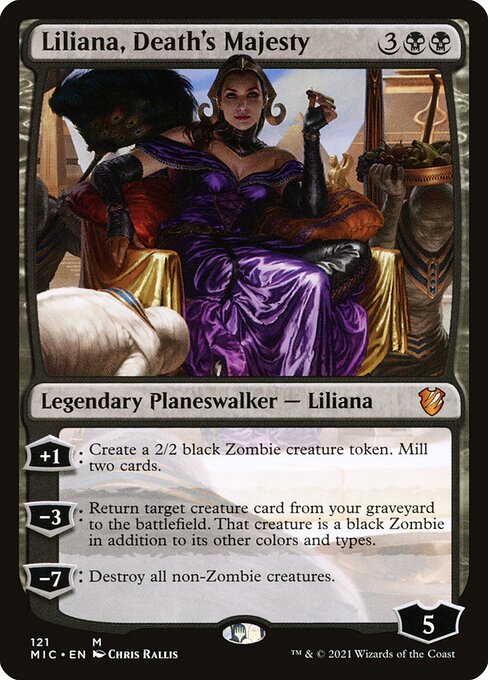 Midnight Hunt Commander - 121 - Liliana, Death's Majesty - Mythic - B - Non-foil