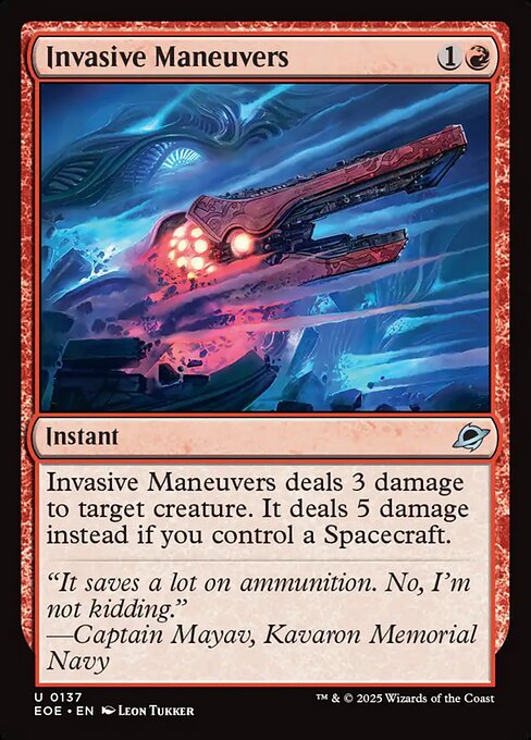 Edge of Eternities - 137 - Invasive Maneuvers - Uncommon - R - Foil