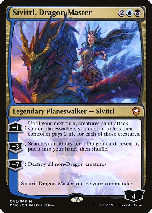 Dominaria United Commander - 43 - Sivitri, Dragon Master - Mythic - UB - Foil