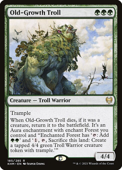 Kaldheim - 185 - Old-Growth Troll - Rare - G - Non-foil