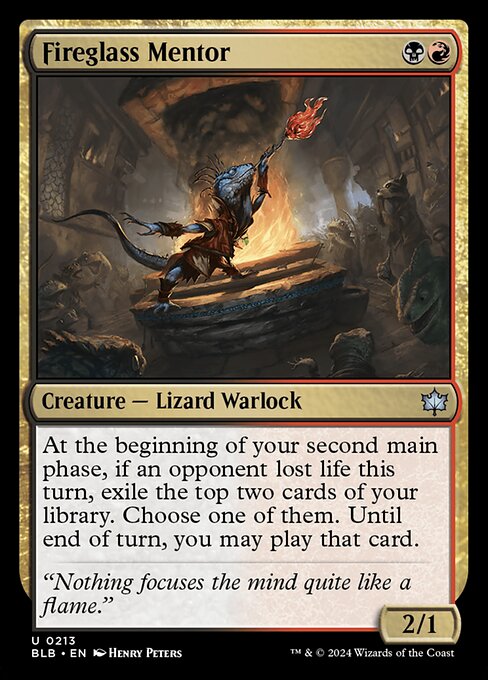 Bloomburrow - 213 - Fireglass Mentor - Uncommon - BR - Foil