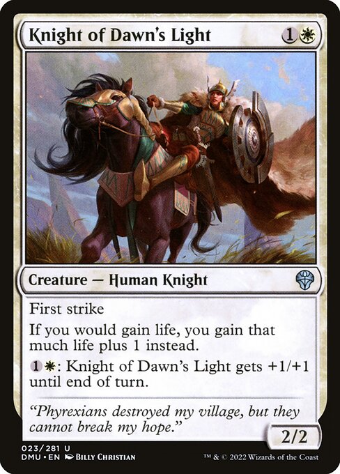 Dominaria United - 23 - Knight of Dawn's Light - Uncommon - W - Non-foil