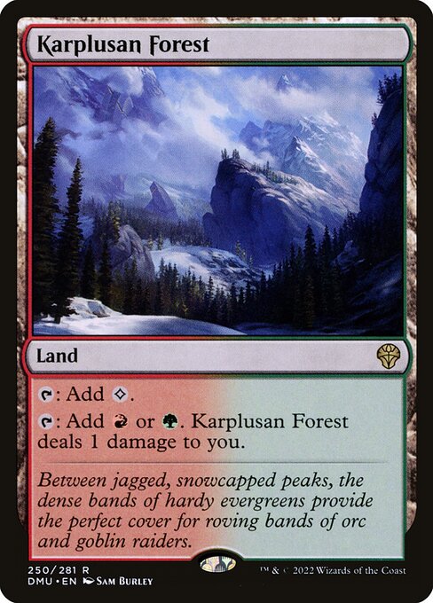 Dominaria United - 250 - Karplusan Forest - Rare - C - Foil