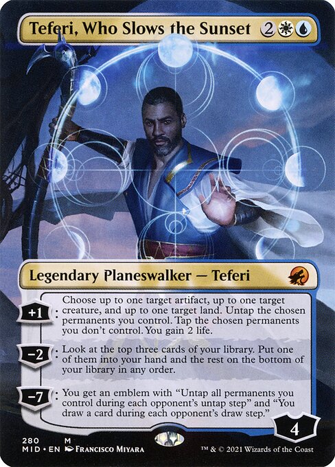 Innistrad: Midnight Hunt - 280 - Teferi, Who Slows the Sunset - Mythic - WU - Non-foil