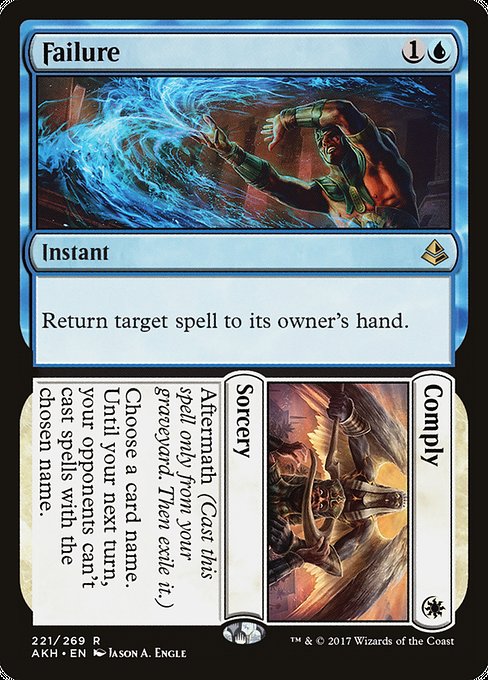 Amonkhet - 221 - Failure // Comply - Rare - WU - Non-foil