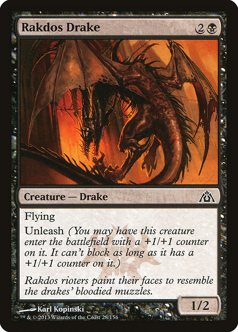 Dragon's Maze - 28 - Rakdos Drake - Common - B - Non-foil