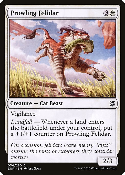 Zendikar Rising - 34 - Prowling Felidar - Common - W - Non-foil