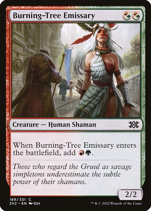 Double Masters 2022 - 189 - Burning-Tree Emissary - Common - RG - Foil