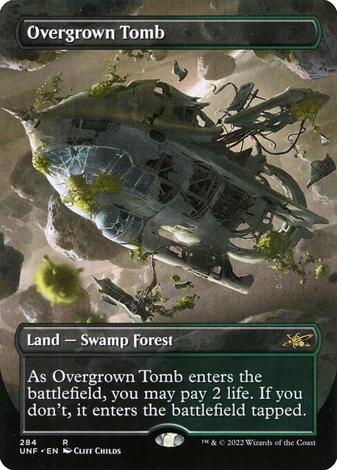 Unfinity - 284 - Overgrown Tomb - Rare - C - Foil