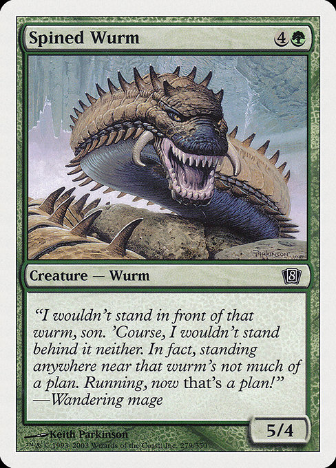 Eighth Edition - 279 - Spined Wurm - Common - G - Non-foil