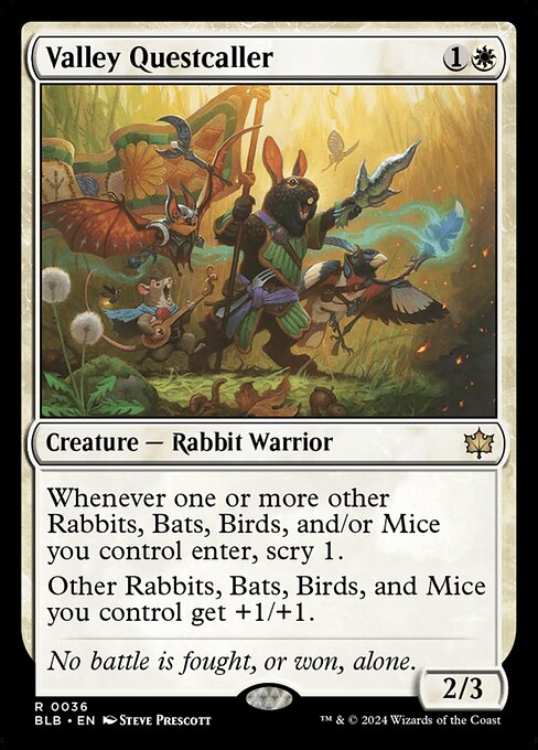 Bloomburrow - 36 - Valley Questcaller - Rare - W - Foil