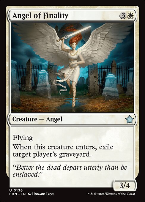 Foundations - 136 - Angel of Finality - Uncommon - W - Non-foil