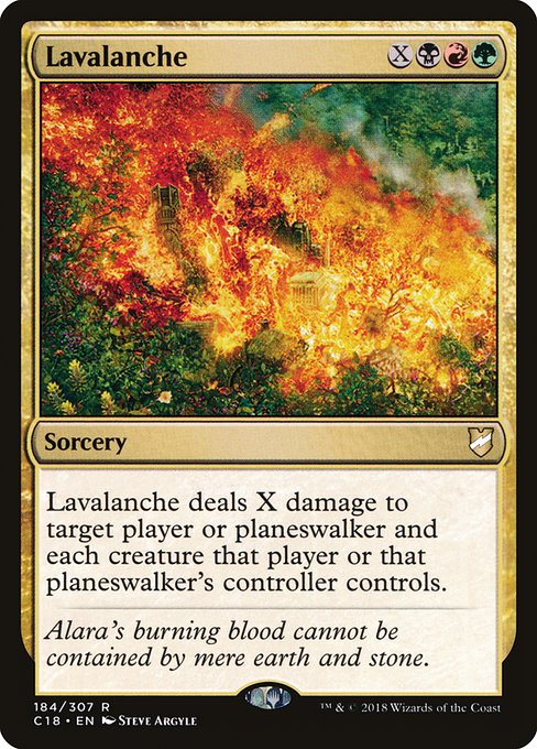 Commander 2018 - 184 - Lavalanche - Rare - Multi - Non-foil