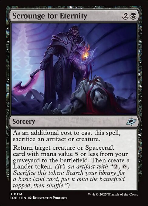 Edge of Eternities - 114 - Scrounge for Eternity - Uncommon - B - Non-foil