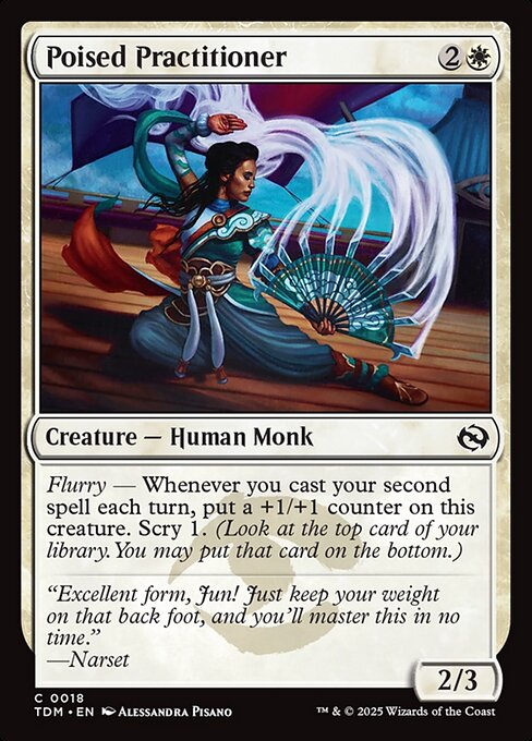 Tarkir: Dragonstorm - 18 - Poised Practitioner - Common - W - Non-foil
