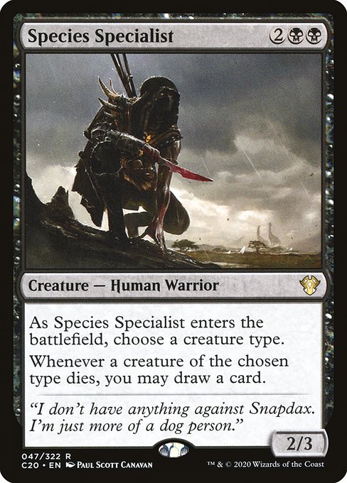Commander 2020 - 47 - Species Specialist - Rare - B - Non-foil