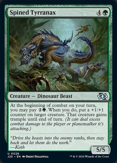Foundations Jumpstart - 26 - Spined Tyrranax - Uncommon - G - Non-foil