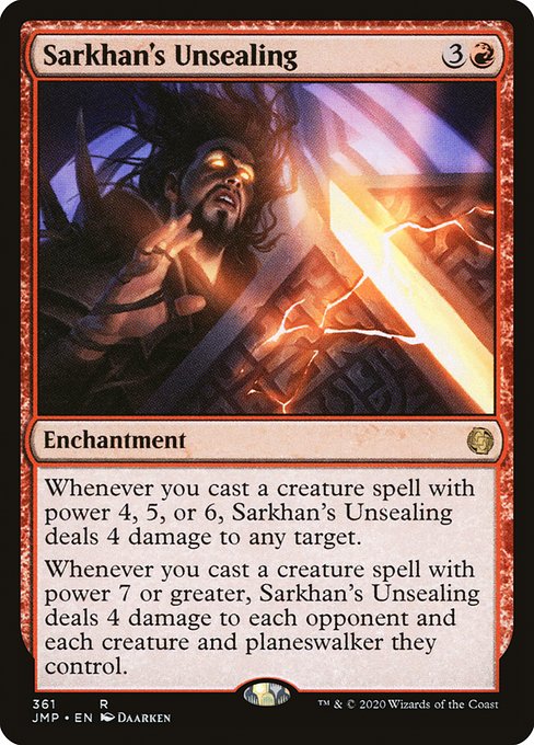 Jumpstart - 361 - Sarkhan's Unsealing - Rare - R - Non-foil