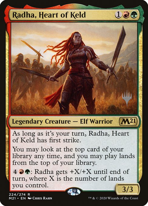 Core Set 2021 Promos - 224p - Radha, Heart of Keld - Rare - RG - Foil - Promo