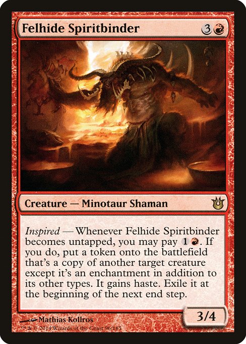 Born of the Gods - 96 - Felhide Spiritbinder - Rare - R - Non-foil