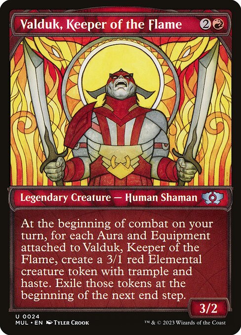 Multiverse Legends - 24 - Valduk, Keeper of the Flame - Uncommon - R - Foil