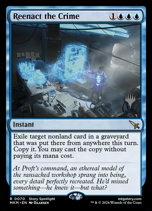 Murders at Karlov Manor Promos - 70p - Reenact the Crime - Rare - U - Foil - Promo