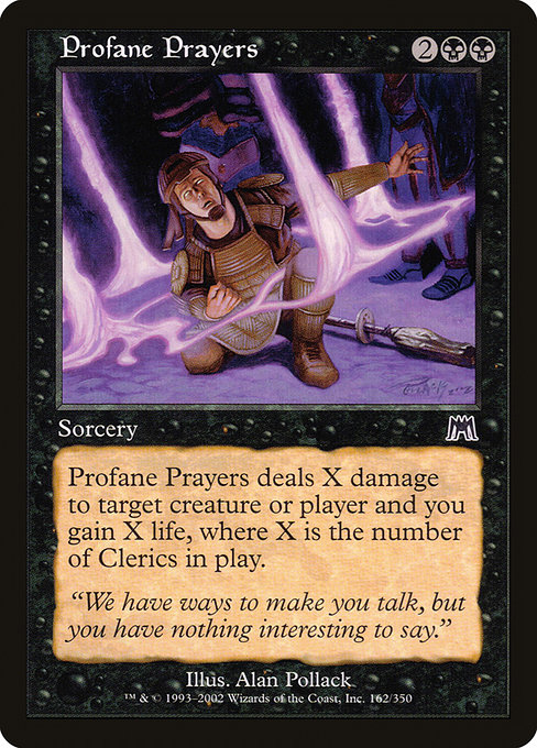 Onslaught - 162 - Profane Prayers - Common - B - Non-foil