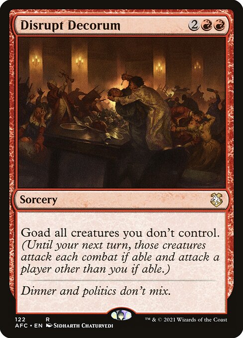 Forgotten Realms Commander - 122 - Disrupt Decorum - Rare - R - Non-foil