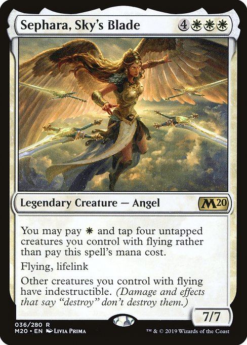 Core Set 2020 - 36 - Sephara, Sky's Blade - Rare - W - Foil