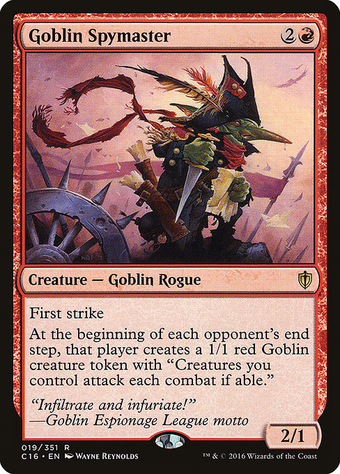 Commander 2016 - 19 - Goblin Spymaster - Rare - R - Non-foil