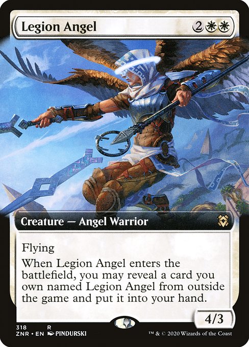 Zendikar Rising - 318 - Legion Angel - Rare - W - Non-foil