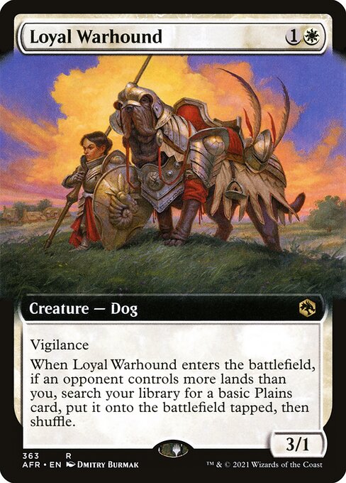 Adventures in the Forgotten Realms - 363 - Loyal Warhound - Rare - W - Non-foil